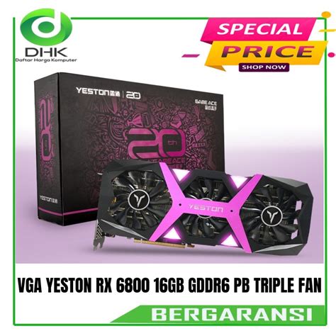 Jual VGA YESTON RX 6800 16GB GDDR6 PB TRIPLE FAN Shopee Indonesia