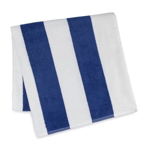 Registry Cabana Stripe Pool Towel 35 W X 70 L 18 Lbdz Bluewhite