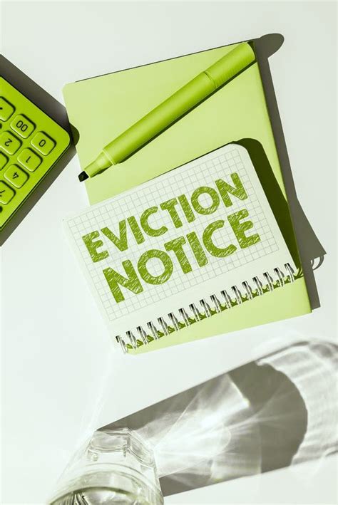 Text Sign Showing Eviction Notice Business Overview An Advance Notice