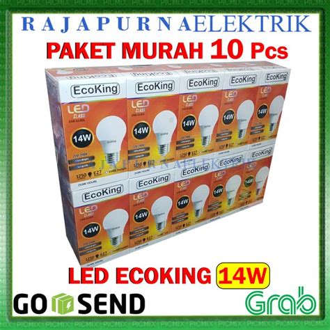 Jual LAMPU LED 14W 14 Watt ECOKING SUPER TERANG TAHAN LAMA PAKET