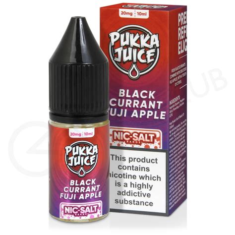 Blackcurrant Fuji Apple Nic Salt E Liquid By Pukka Juice