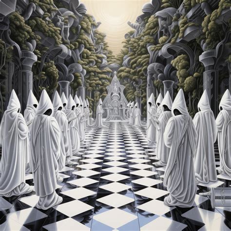 Premium AI Image | Duality Revealed Mystical Hooded Figures Engage in