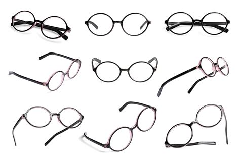 Premium Photo Collage With Glasses Isolated On White Different Sides