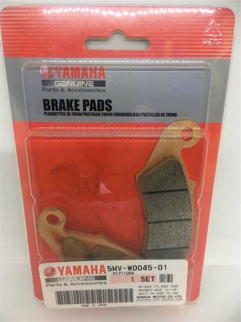 Genuine Yamaha Brake Pads 5mv New Motorcycle Atv Scooters Yz Wr City West Yamaha