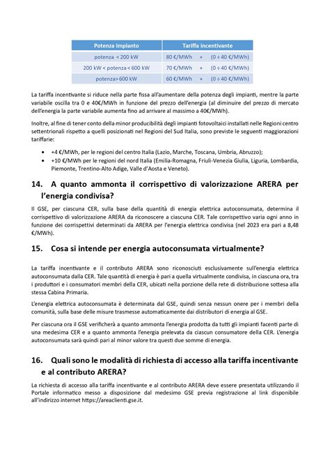 Energia MASE Le FAQ sulle Comunità Energetiche CER Enrico Rovere