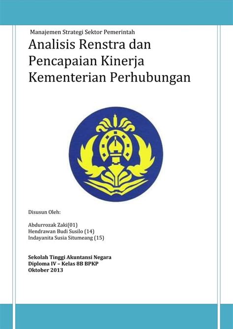 Paper Mssp Analisis Renstra Dan Capaian Kinerja Kemenhub Pdf