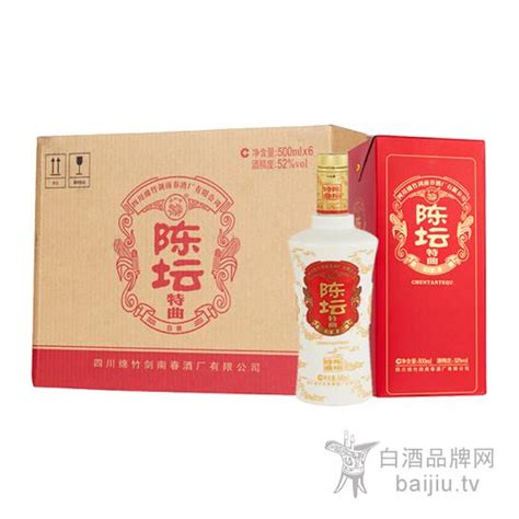 剑南春 陈坛特曲酒 52度浓香型白酒500ml6瓶 整箱装