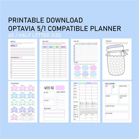 Free Printable Food Diary Optavia Tracking Sheets