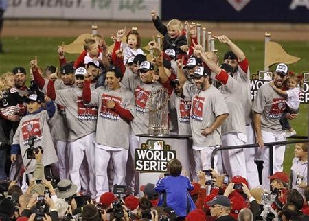 St. Louis Cardinals Celebrating Their Champioship Series Win - Players Bio