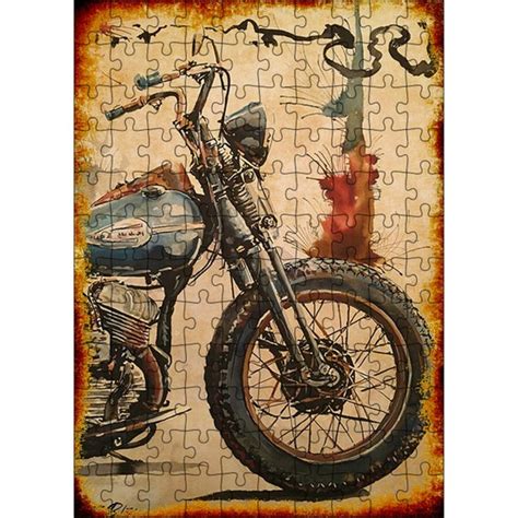 Tablomega Ah Ap Mdf Puzzle Yapboz Retro Motosiklet Par A Fiyat