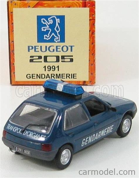 Norev 402523w Scala 143 Peugeot 205 Gendarmerie Police 1991 Blue