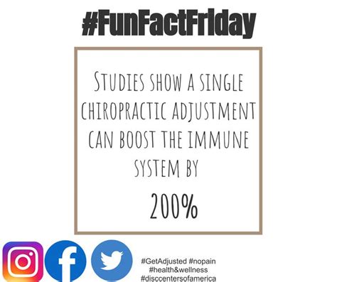 Spinal Decompression Fun Fact Friday Chiropractic Adjustment Immune