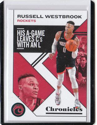 19 20 2019 20 Panini Chronicles Teal 45 Russell Westbrook Houston