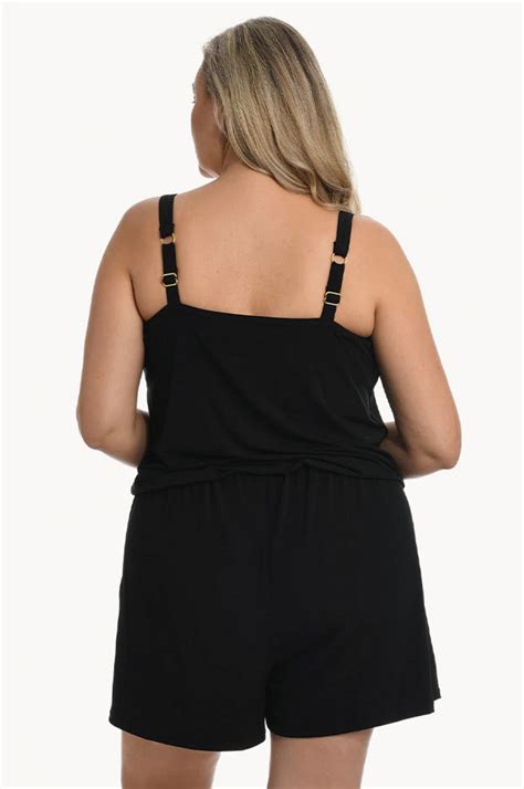 Maxine Romper One Piece Black Swimwear Galore Au