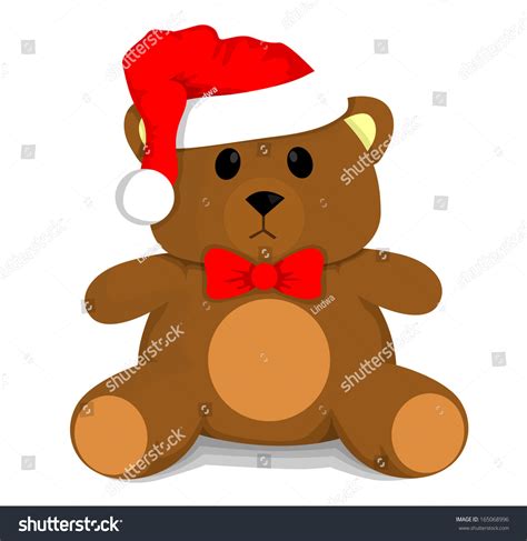 Christmas Teddy Bear Stock Vector Illustration 165068996 Shutterstock