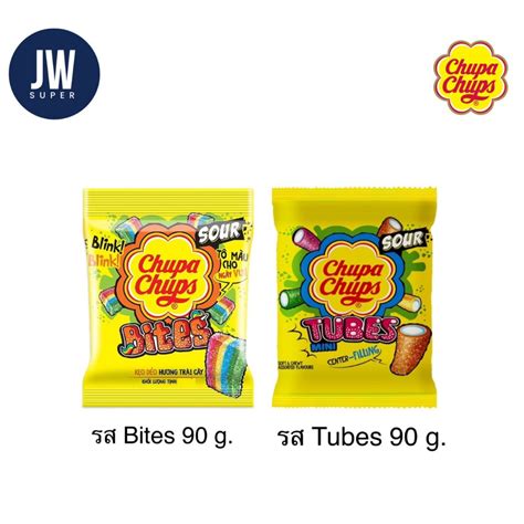 Chupa Chups Bites Tubes Sour 1 Meter Jelly Mixed Fruits Size 90g Bbe07072024 27072024