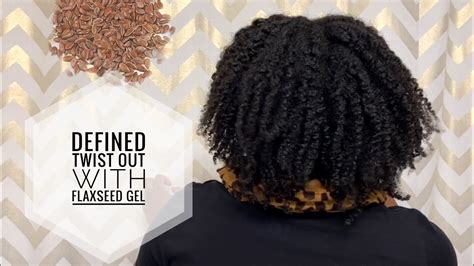 HOW TO Create A Defined Twist Out With Homemade Flaxseed Gel YouTube