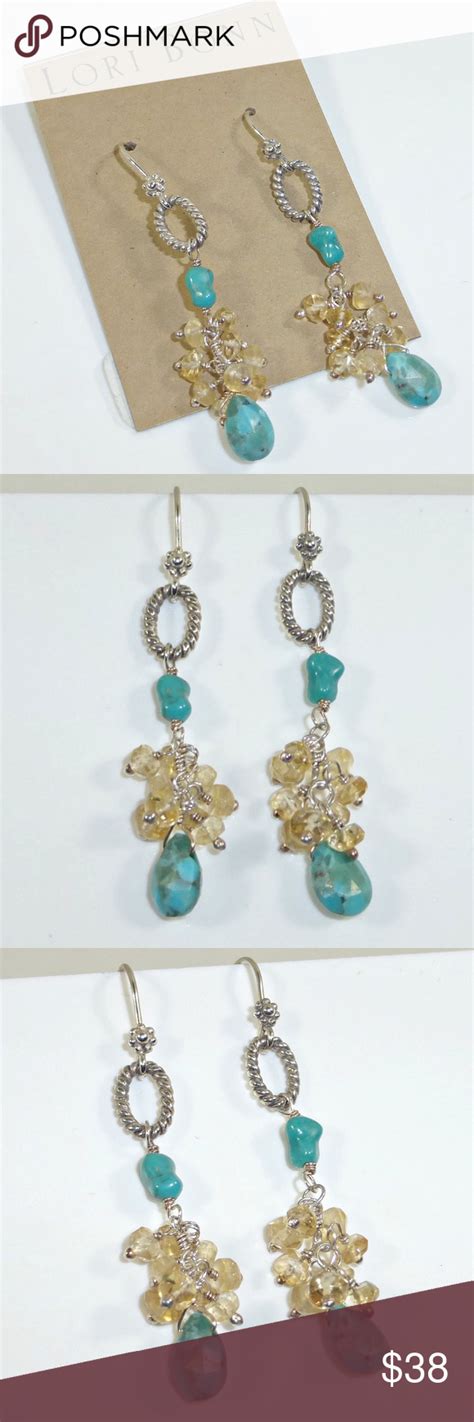 Lori Bonn Turquoise Sterling Silver Earrings Turquoise Sterling