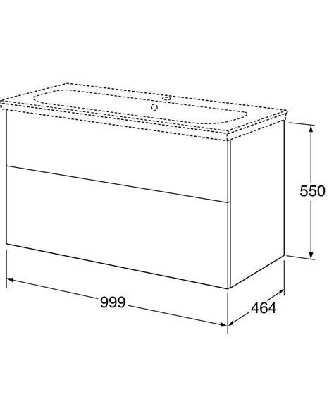 Bathroom Cabinet Artic 100 Cm Without Sink Black Oak Gustavsberg