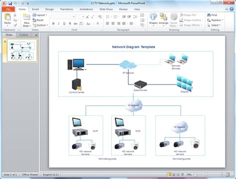 HB Services: Network Diagram Template Powerpoint