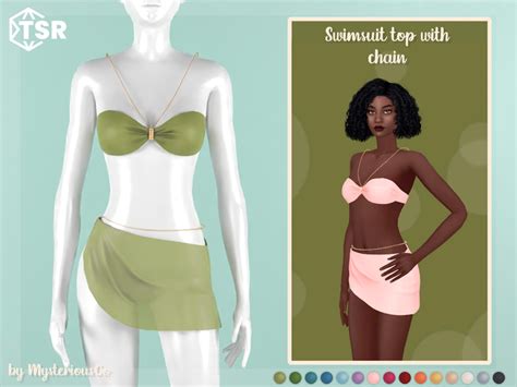 The Sims Resource - Swimsuit top with chain