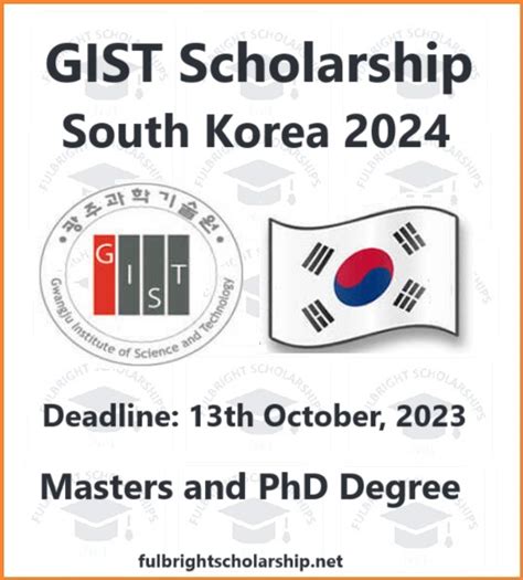 Gist Scholarship 2024 2025 In South Korea Fully Funded