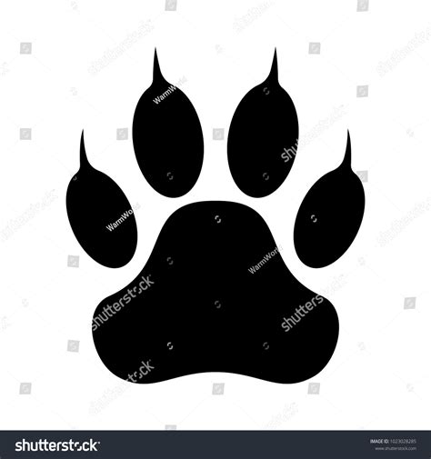 Paw Print Vector Illustration Stock Vector (Royalty Free) 1023028285