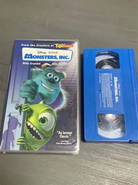 Disney Pixar Monsters Inc Vhs Tape Blue Tape John