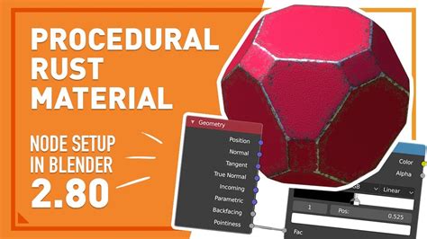 Procedural Rust Material In Blender Tutorial Youtube