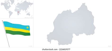 Rwanda Map Flag Vector Stock Vector (Royalty Free) 2226819577 ...