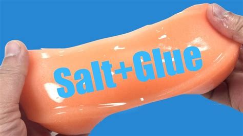 How To Make Slime With Glue Water And Salt Only Slime Without Borax Or Activator Slime No