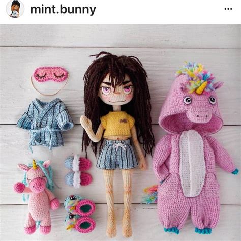 Pin By BelisA On Made By Mint Bunny Crochet Dolls Amigurumi Doll