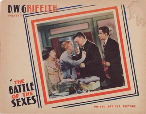 Dw Griffiths The Battle Of The Sexes 1928 Silent Film Lobby Card