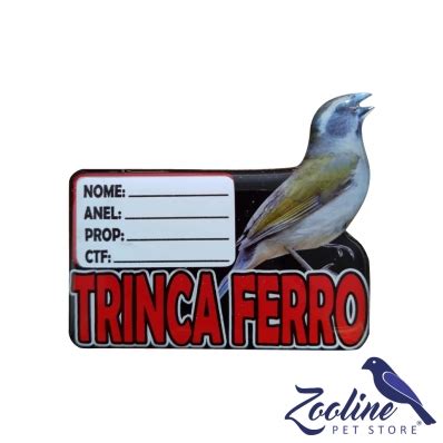 PLACA DE IDENTIFICAÇÃO RESINA SIMPLES TRINCA FERRO