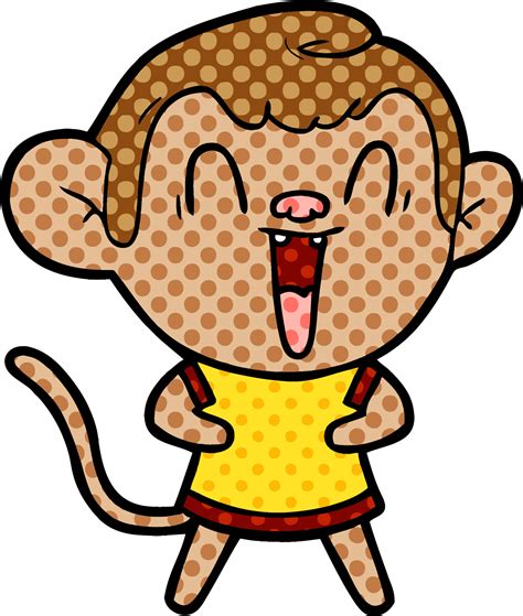 cartoon laughing monkey 12430620 Vector Art at Vecteezy