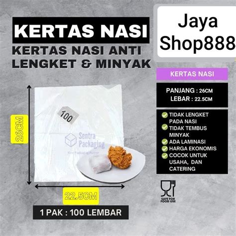 Jual Kertas Nasi Kfc Anti Lengket Kertas Kfc Anti Minyak Pembungkus