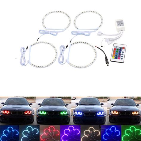 ชุดไฟวิ่งกลางวันรถยนต์ สำหรับ Bmw E36 E38 E39 E46มัลติสี5050 Rgb แฟลช Smd Led วงแหวนฮาโลเจน