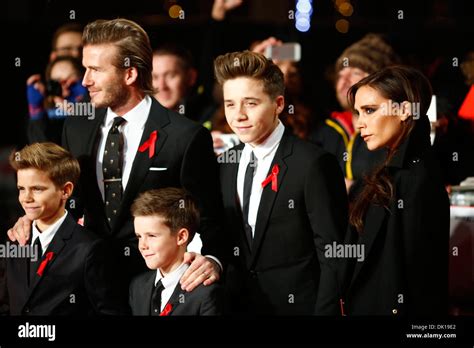 David beckham avec ses fils cruz Banque de photographies et dimages à