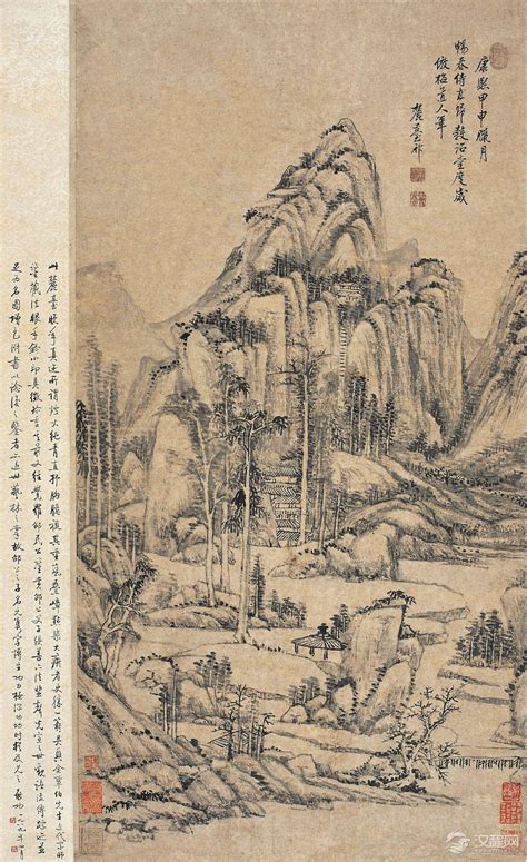 清初四家：王原祁画选 仿大痴山水（百幅中国名画）国画汉程艺术