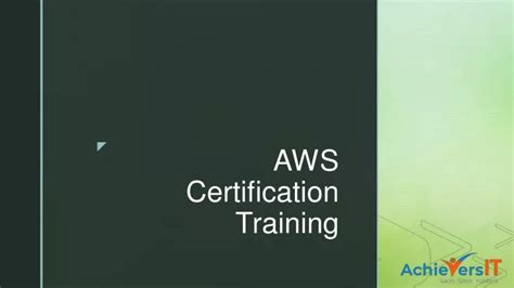 Ppt Aws Certification Training Powerpoint Presentation Free Download Id10918793