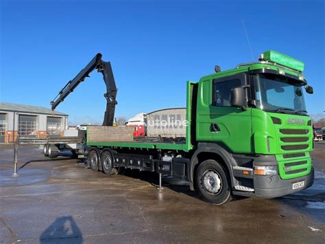 Scania R420 6X4 DRAWBAR OUTFIT FLATBED CRANE 2005 KX05 HCE Flatbed