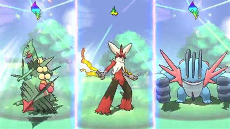 Pokemon Rubis Omega Et Alpha Saphir Starter Mega Evolutions