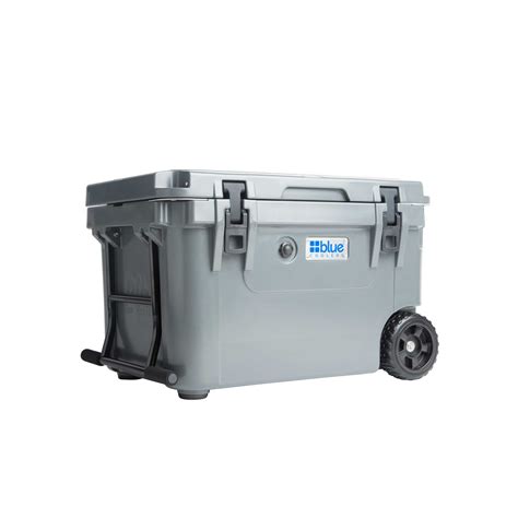 60 Quart Ice Vault Roto Molded Cooler With Wheels Blue Coolers