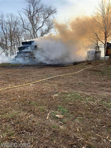 Hay Bale Fire In London Grove West Grove Fire Company