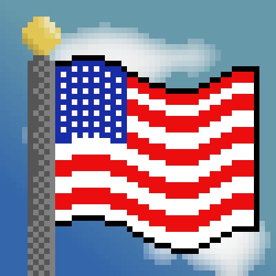 American Flag Pixel Art