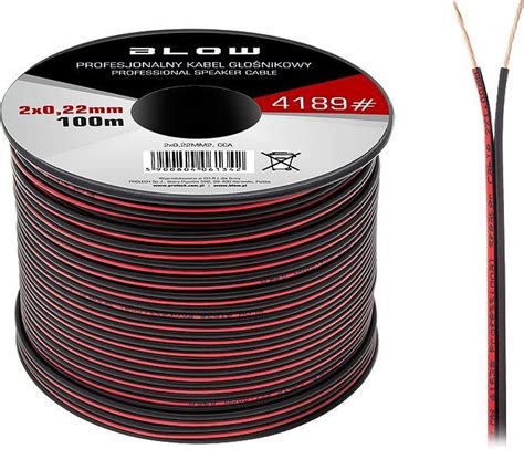 Luidsprekerkabel 2 X 0 22 Mm Zwart Rood Op Rol 100 Meter Bol