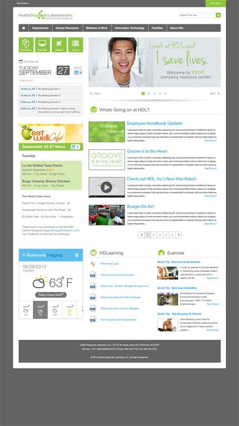 Hdl Intranet By Jason Head Via Behance Sharepoint Design Sharepoint