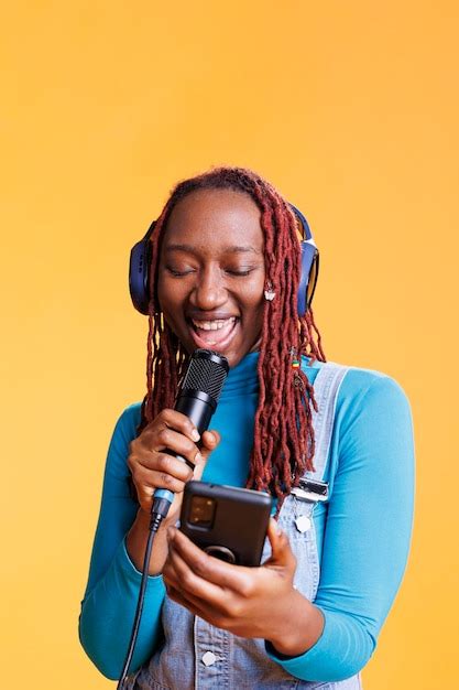 premium photo singer creating musical performance