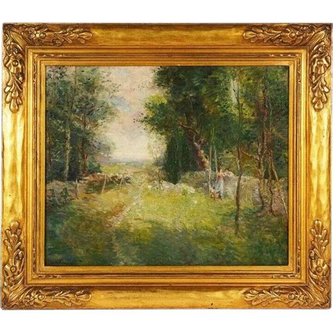 Antique 19th Century Original Oil Painting Landscape Listed Italian