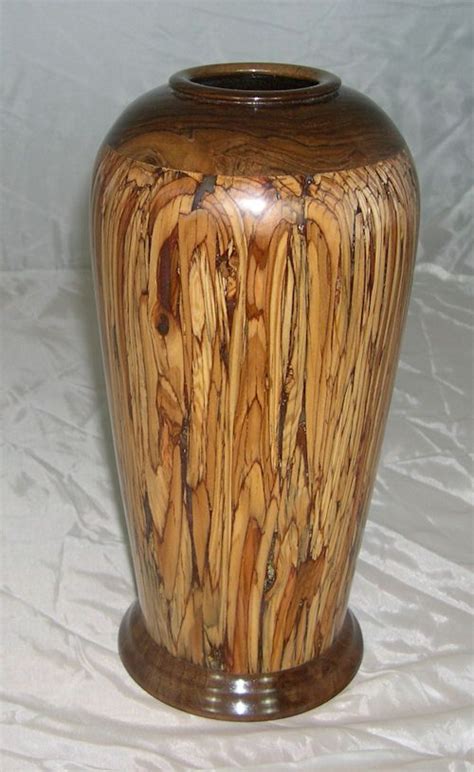 Bobs Woodturning Parallam Vase Wwalnut Collar And Foot Wood